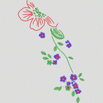 刺绣花卉图案设计