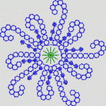 蓝色雪花图案设计