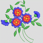 刺绣花卉图案