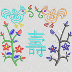 刺绣喜字与花鸟图案 寿 吉祥VIP