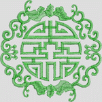 绿色刺绣吉祥图案 吉祥VIP