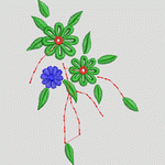 刺绣花卉图案设计