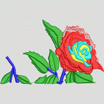 刺绣玫瑰花图案
