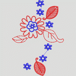 刺绣花卉图案设计