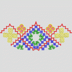 彩色刺绣花纹图案