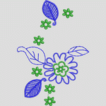 刺绣花卉图案设计