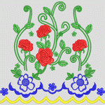 刺绣花卉图案设计
