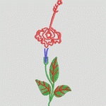 刺绣玫瑰花图案