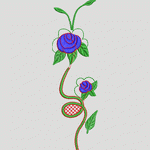 刺绣玫瑰花图案