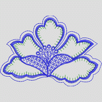 蓝色蕾丝花边图案设计
