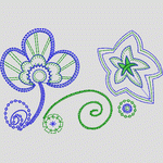 刺绣花卉图案设计图