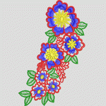刺绣花卉图案