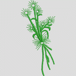 绿色植物刺绣图案