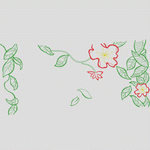 绣花藤蔓花卉图案