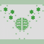 绿色刺绣图案设计