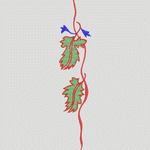 刺绣植物图案