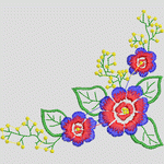 刺绣花卉图案