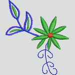 刺绣花卉图案