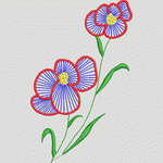 刺绣花卉图案