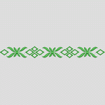 绿色刺绣花纹图案