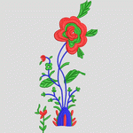 刺绣花卉图案