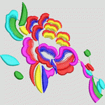 彩色抽象花卉图案