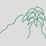 绿色藤蔓植物图案设计