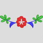 刺绣花卉装饰图案