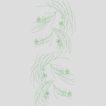 绿色线条植物图案