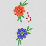 刺绣花卉图案设计