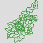绿色蕾丝花纹图案