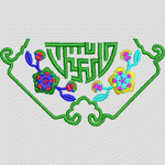 绿色边框装饰图案