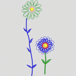 刺绣花朵图案