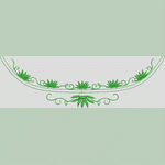 绿色植物刺绣装饰图案