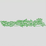 绿色植物刺绣花纹
