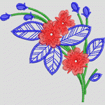 刺绣花卉图案
