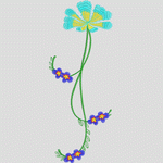 刺绣花卉图案