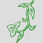 绿色藤蔓植物图案