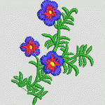 刺绣花卉图案