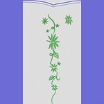 绿色植物刺绣图案