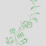 绿色藤蔓花卉图案