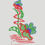 刺绣花卉图案