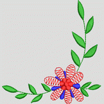 刺绣花卉装饰图案