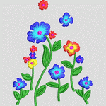 彩色花朵图案设计