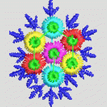 彩色雪花图案设计