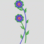 刺绣花朵图案