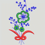 刺绣花卉图案