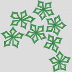 绿色雪花图案设计