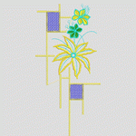 花卉图案刺绣设计