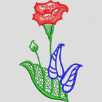 刺绣花卉图案